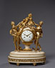 Love and Friendship, Rare White Marble and Chased Gilt Bronze Clock. Nicolas-Alexandre Folin
Paris, Louis XVI period, circa 1780-1785 